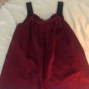 Ann Taylor loft Crimson silk sleeveless blouse